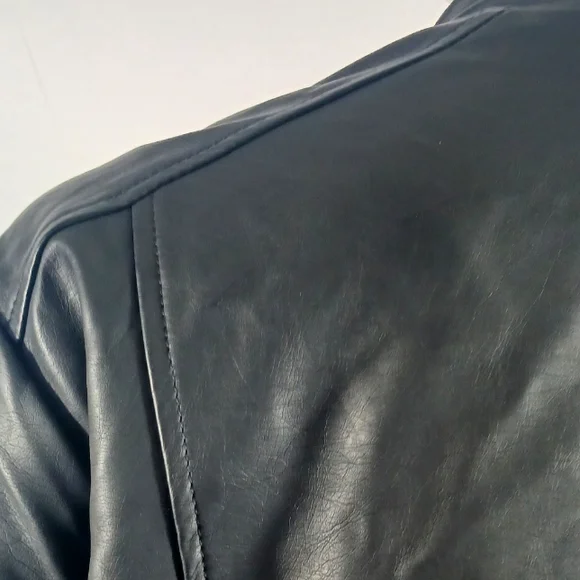 Women Plus Quilted Leather Jacket - Picture 8 of 11